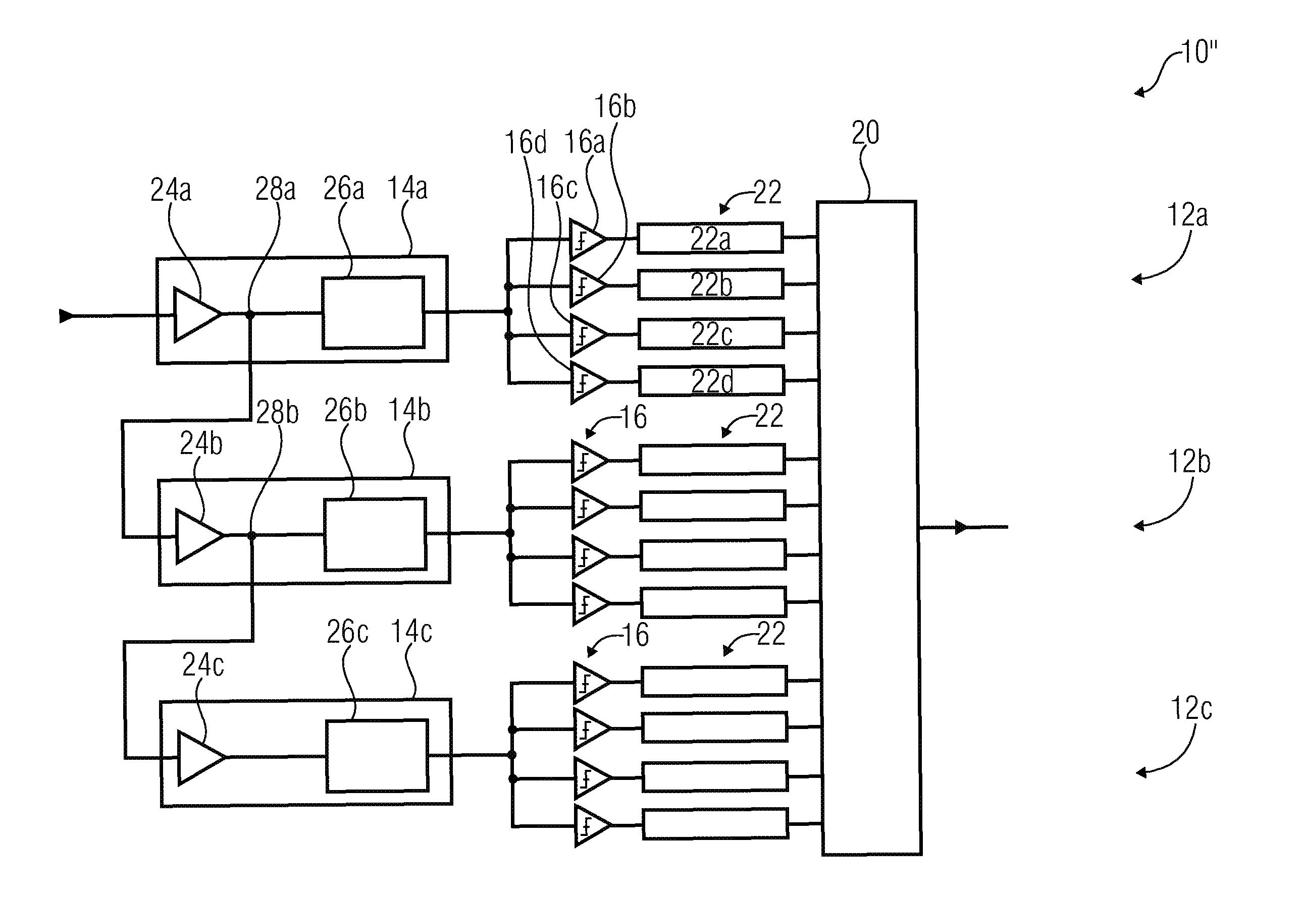 Receiving stage and method for receiving