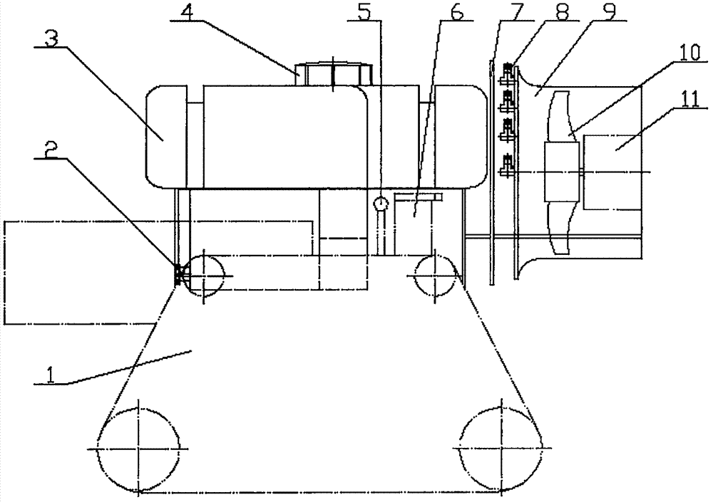 Aged apple orchard minitype air-blast sprayer