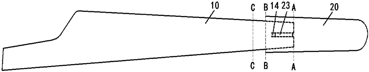 Blade tip extension connecting structure and assembling method thereof