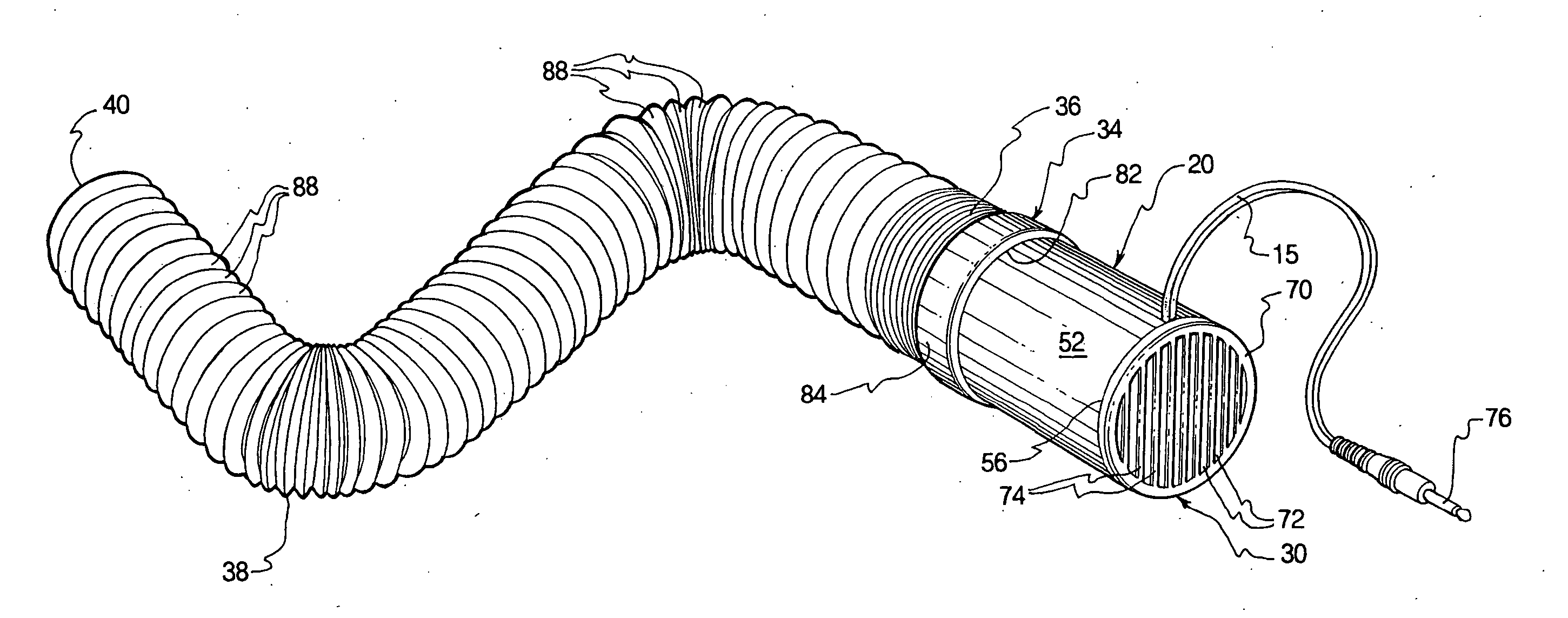 Air displacement upon a medical patient