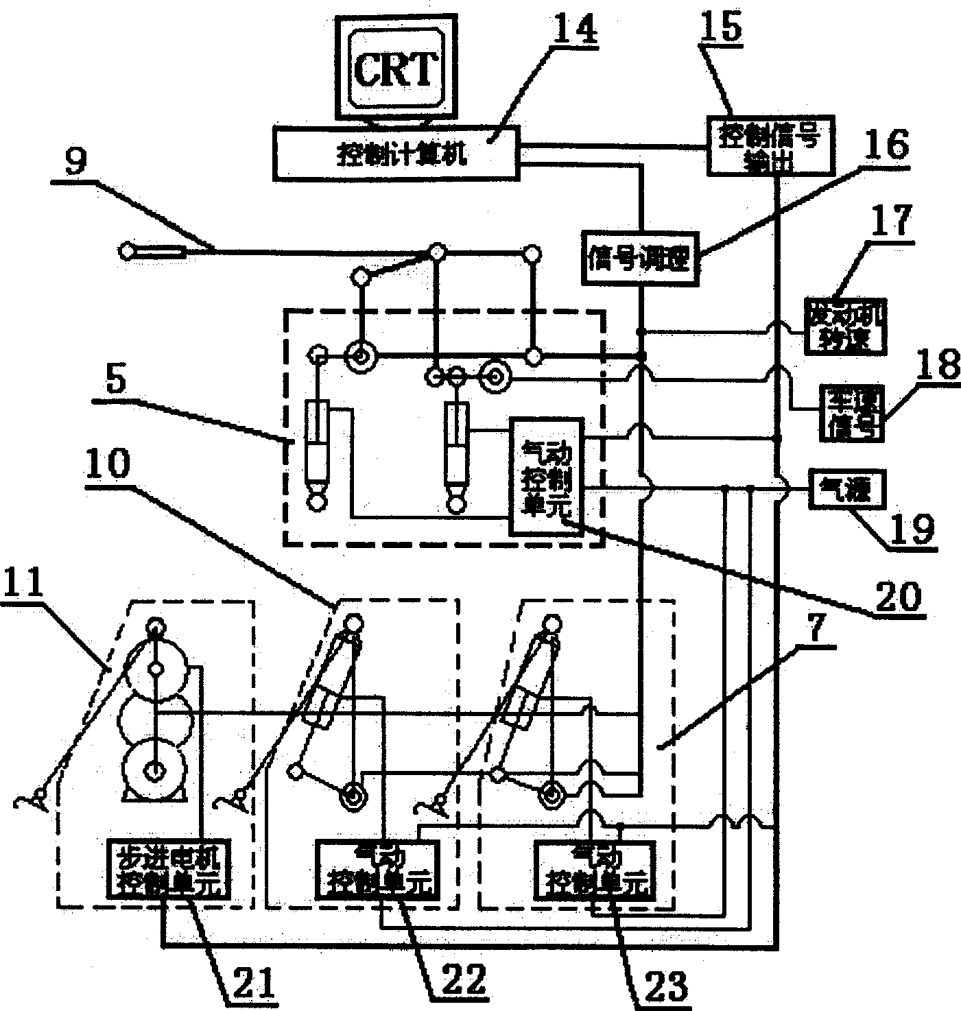 Gas electric hybrid type driving robot for automobile test