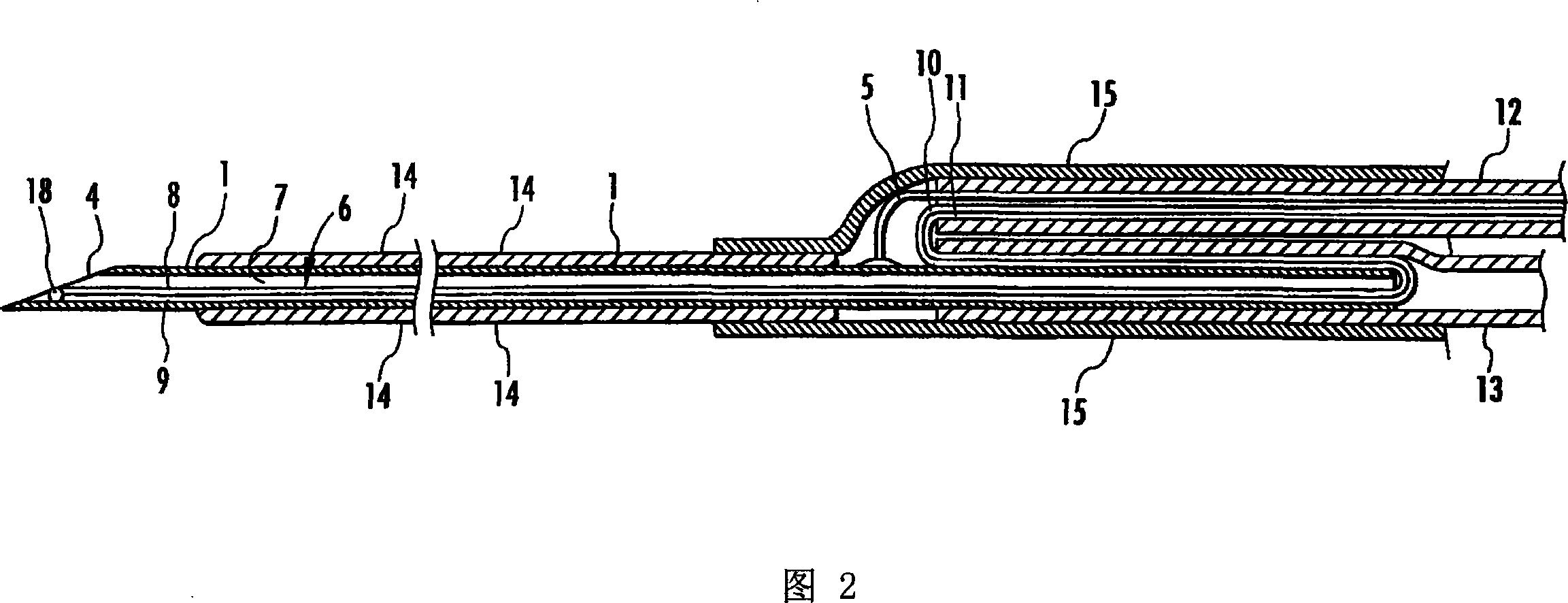 Medical electrode needle device