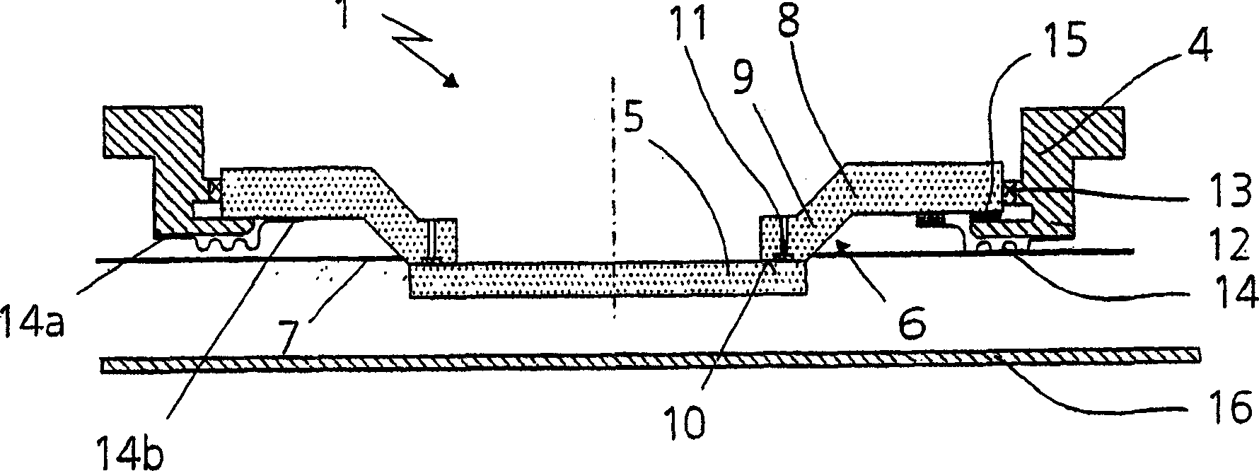 Holding device for an optical element in an objective