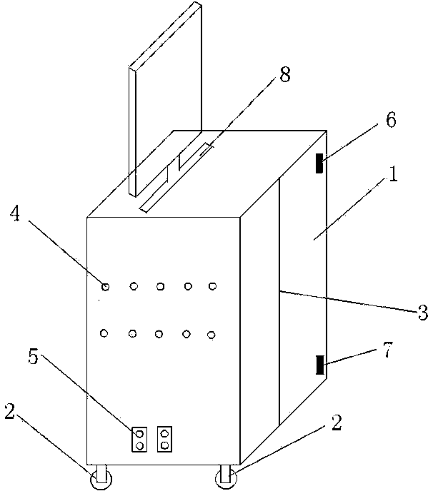 Temperature rise test instrument and test method for large current charging connector