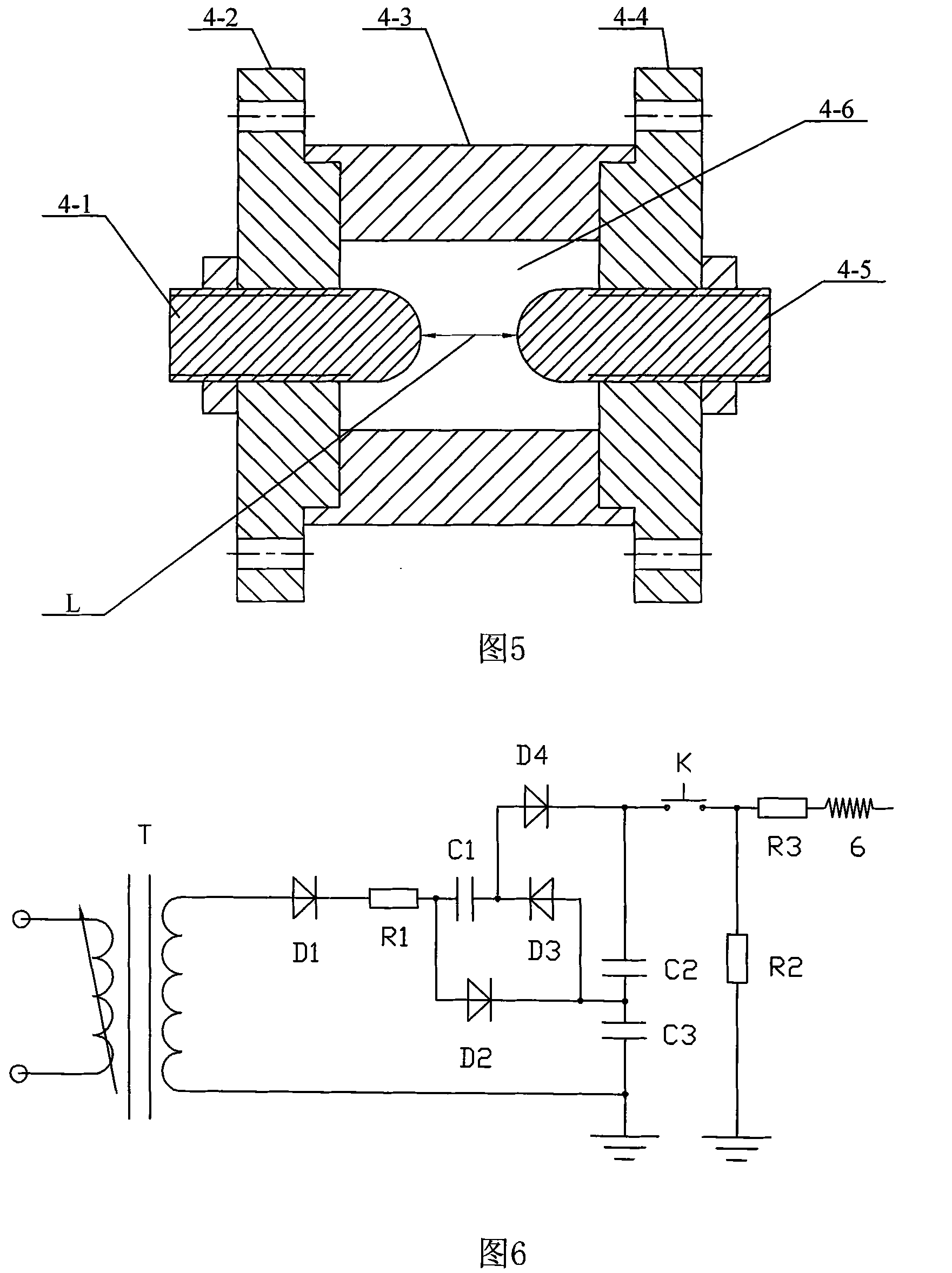 Capillary discharging X-laser device using blumlein line and eliminating prepulse