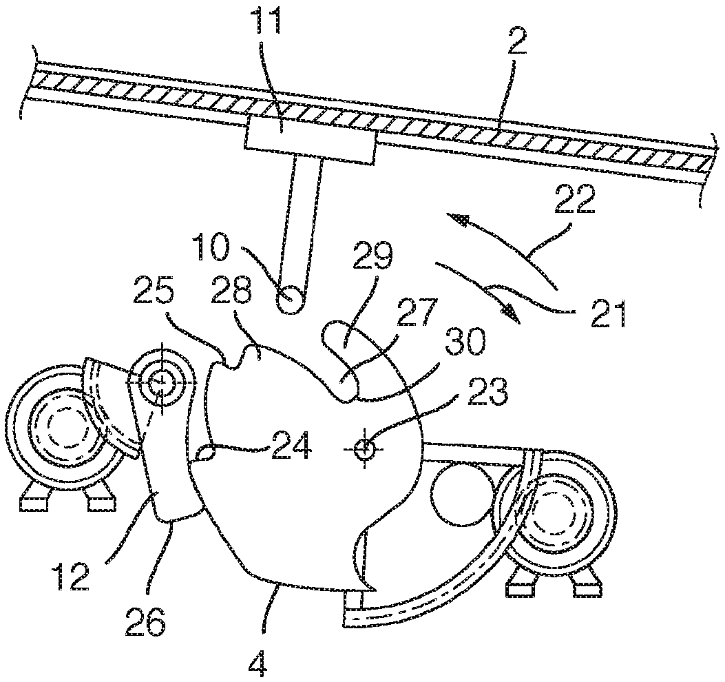 Securing device for front hoods, comprising electric drive