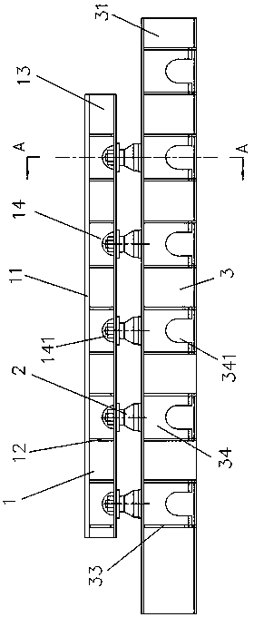 Marine main engine base based on quiet technology and elastic damping