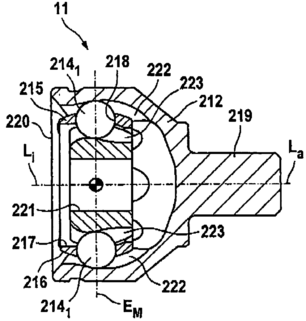 Counter track joint with control angle reversal