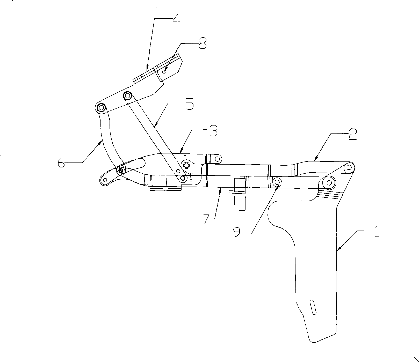 Luggage case cover movement mechanism