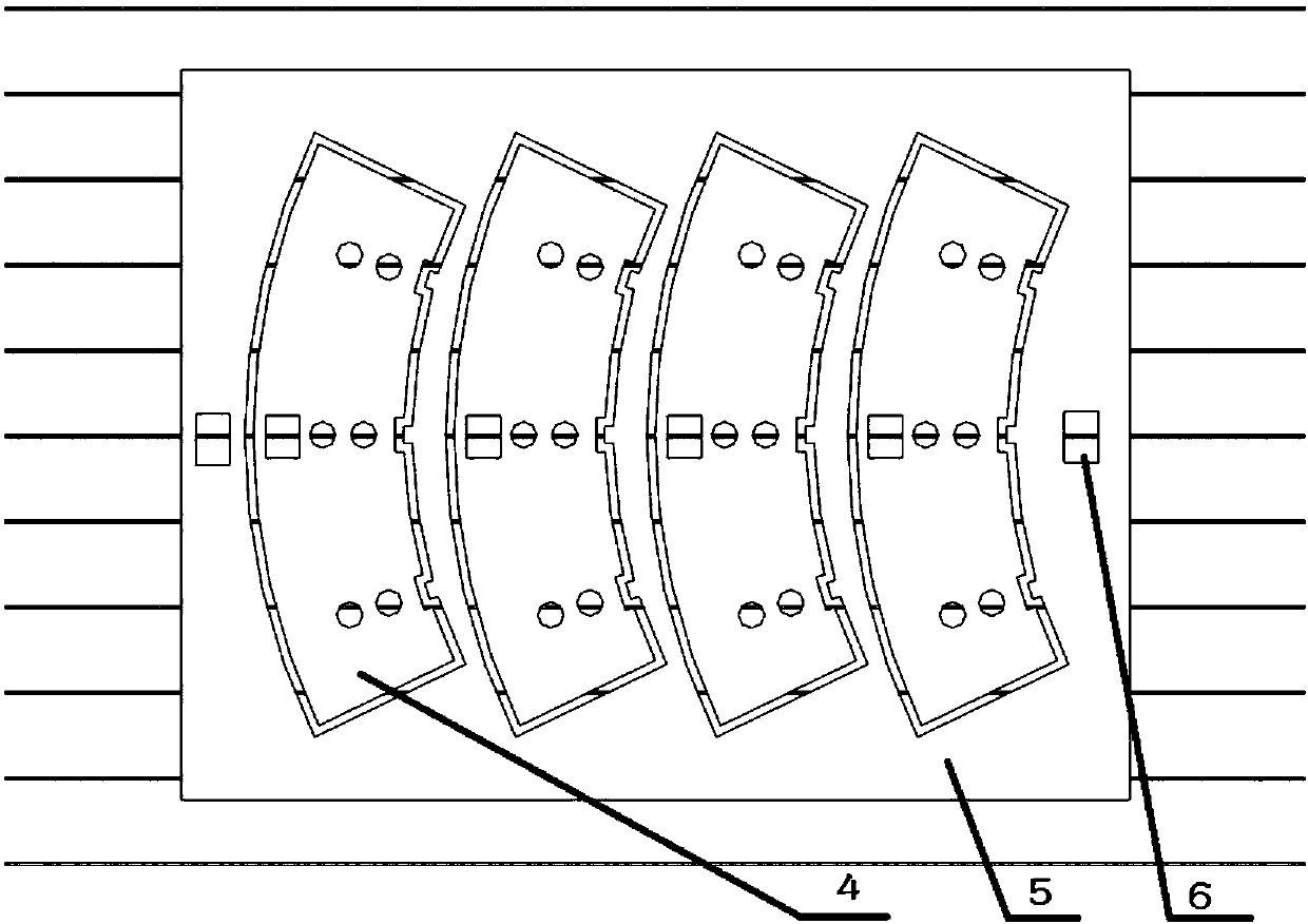 Process method of laser cutting thin plate sector of generator with full-scale high-precision positioning