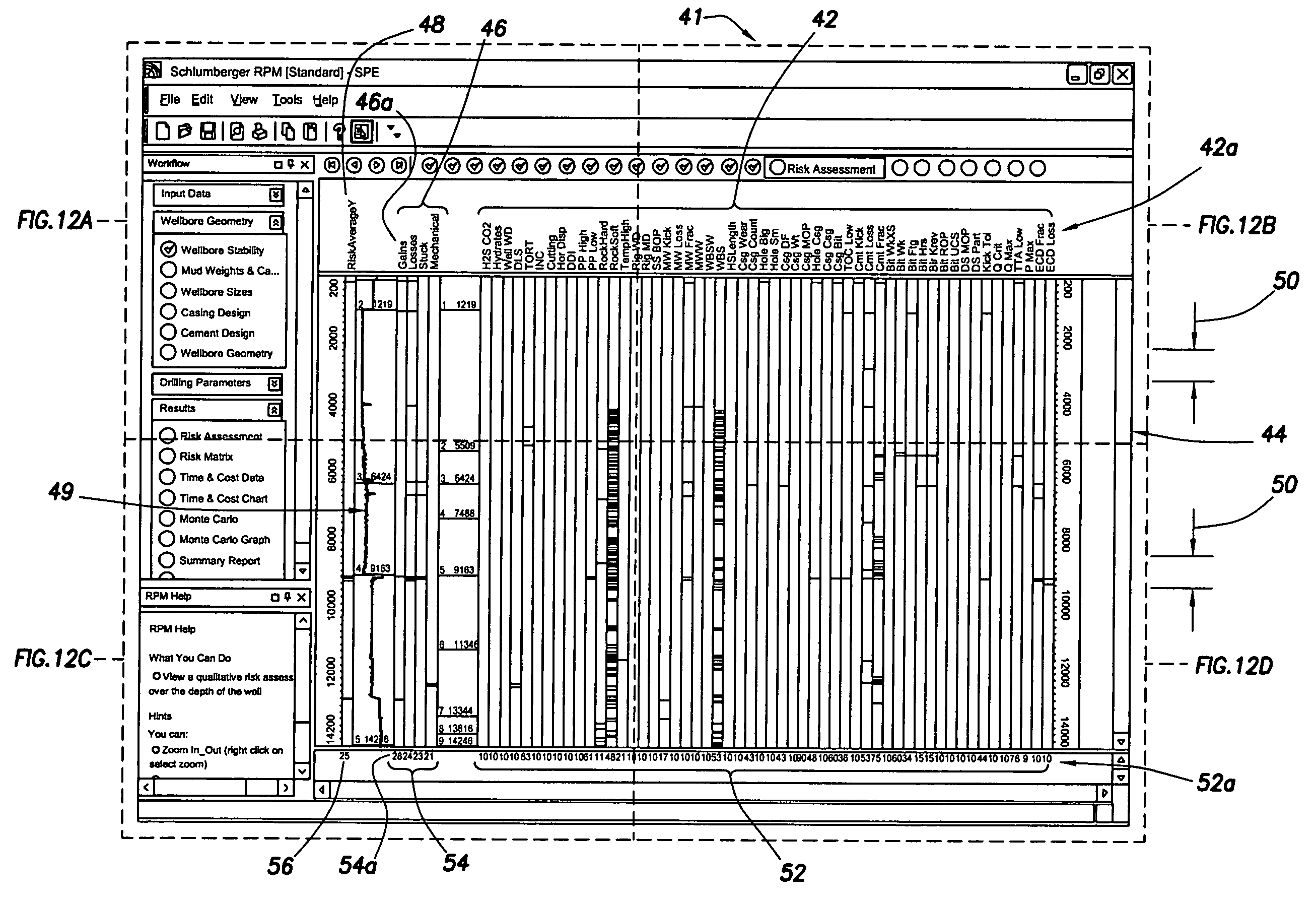 Method and apparatus and program storage device adapted for visualization of qualitative and quantitative risk assessment based on technical wellbore design and earth properties