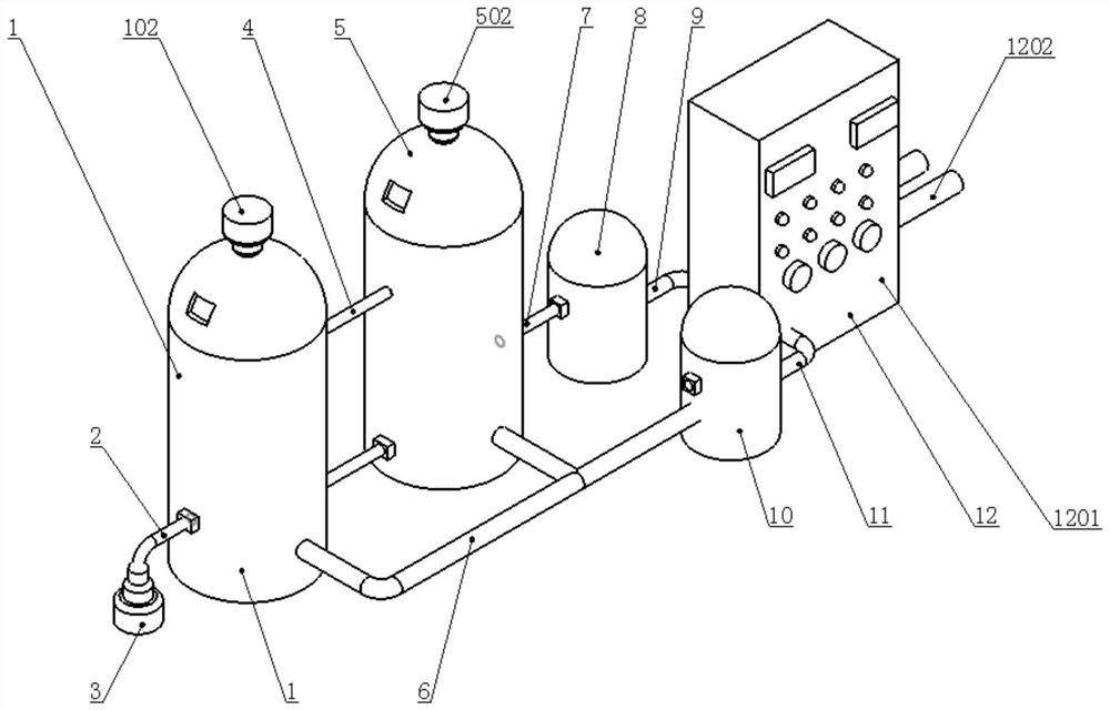 Bio-pharmaceutical medium separation equipment capable of realizing secondary liquid discharge