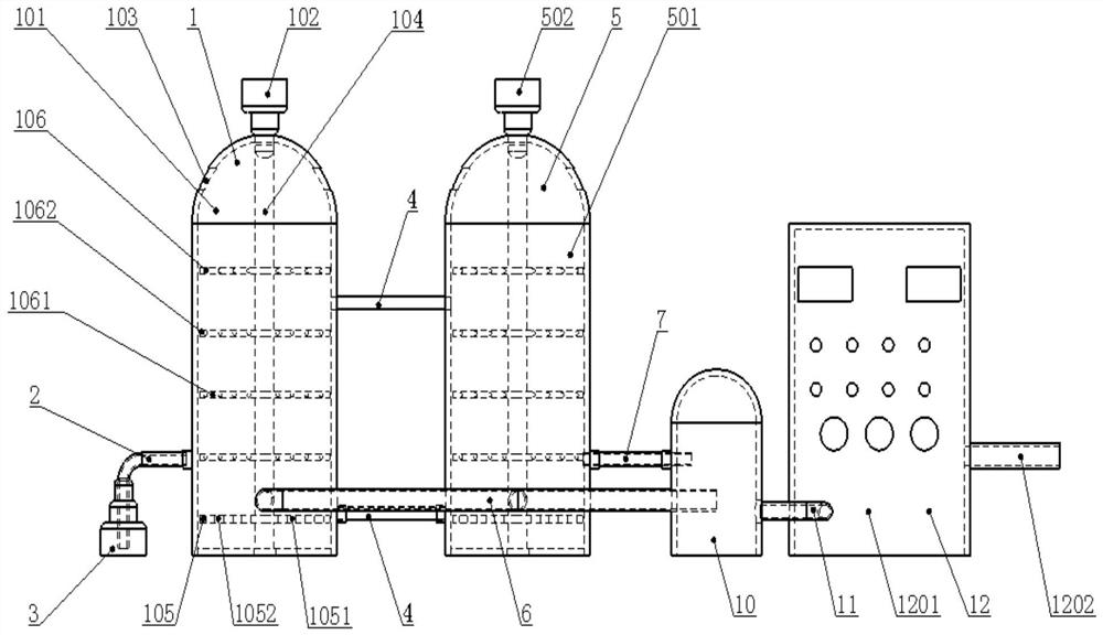 Bio-pharmaceutical medium separation equipment capable of realizing secondary liquid discharge