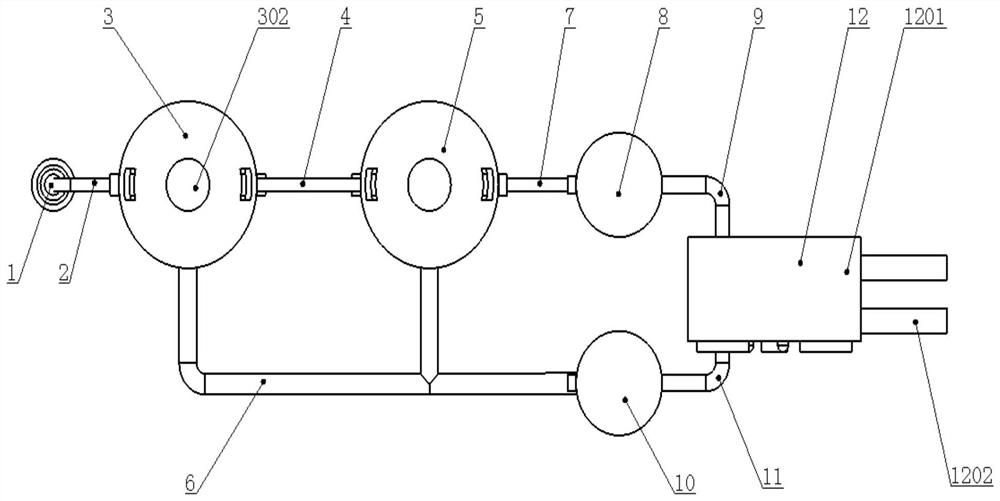 Bio-pharmaceutical medium separation equipment capable of realizing secondary liquid discharge