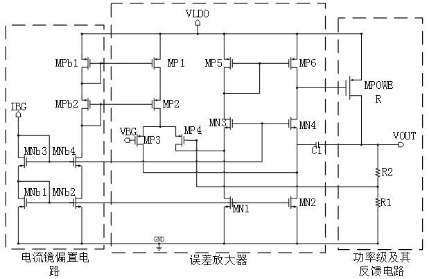 A low-dropout linear regulator ldo power-up circuit