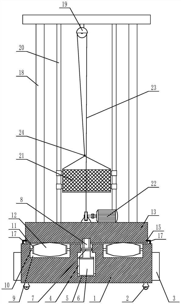 A liftable and rotatable building construction support