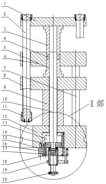 Powder product finishing machine mold base core rod regulating device and finishing process thereof