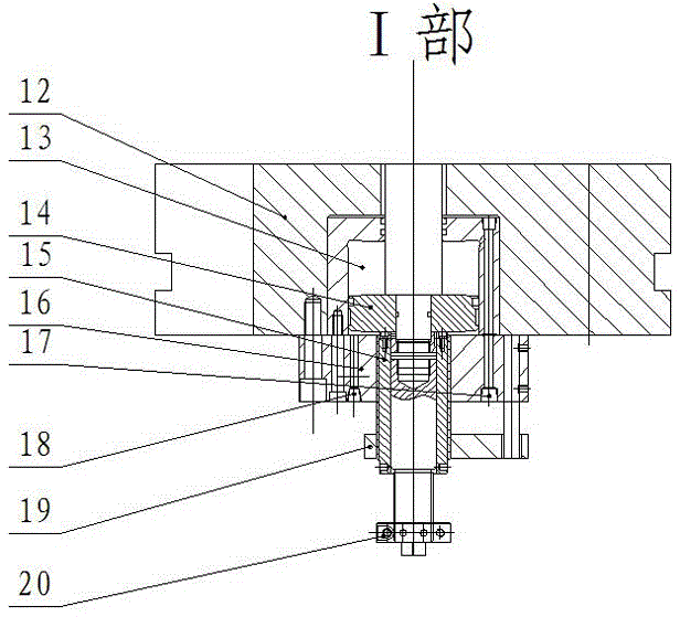 Powder product finishing machine mold base core rod regulating device and finishing process thereof