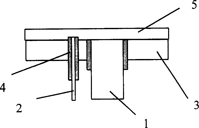 On-line monitoring method for failure state of metal and protection layer inter face