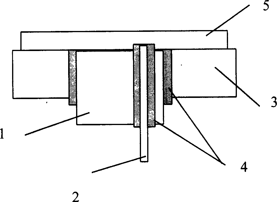 On-line monitoring method for failure state of metal and protection layer inter face