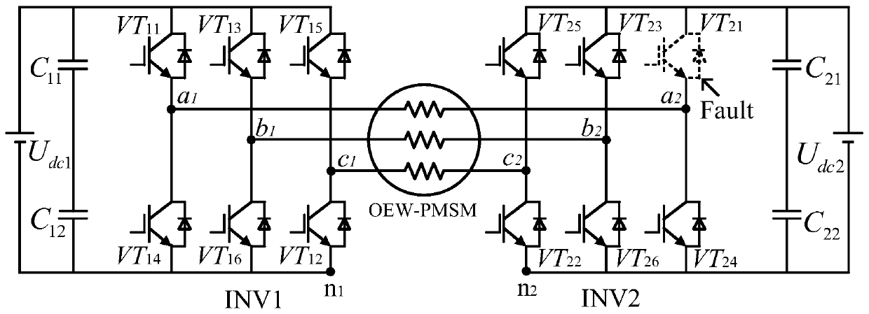 An open-winding fault-tolerant direct torque control method for permanent magnet synchronous motors based on improved svpwm