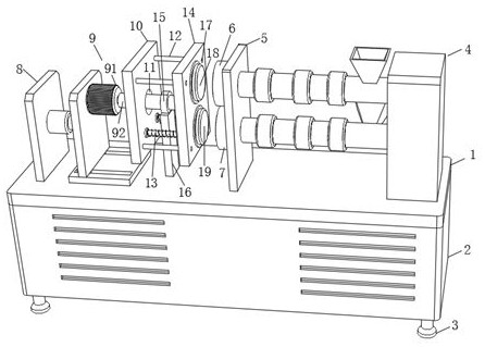 Double-color injection device and double-color injection process for rear cover of window rolling motor