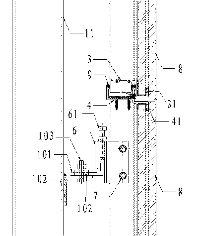 Cell-type hollow joint stone curtain wall