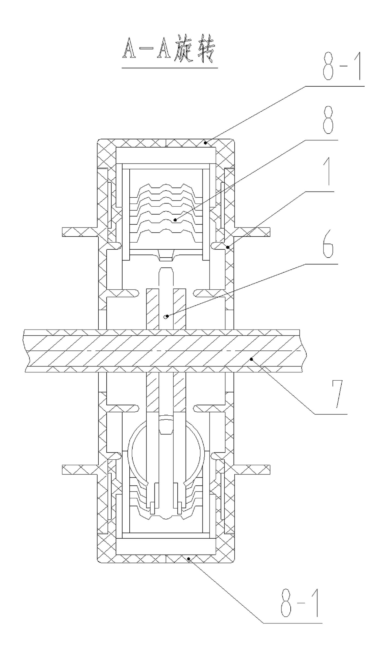 Kilovolt-level double-pole double-breakpoint air type isolation change-over switch for mines