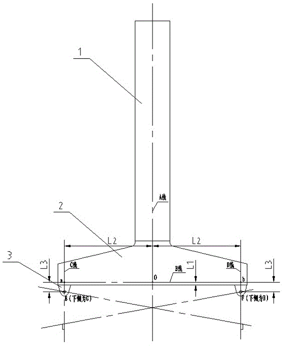 Scribing method for axial center holes of bottom landing leg beams of large-scale gantry crane