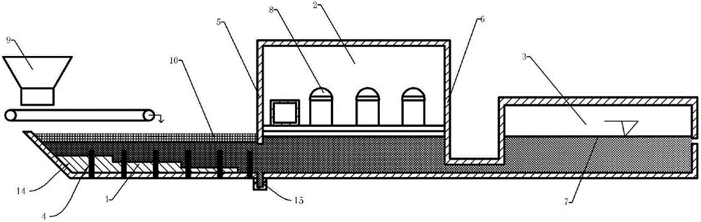 Melting furnace for founding high-volatility-component glass