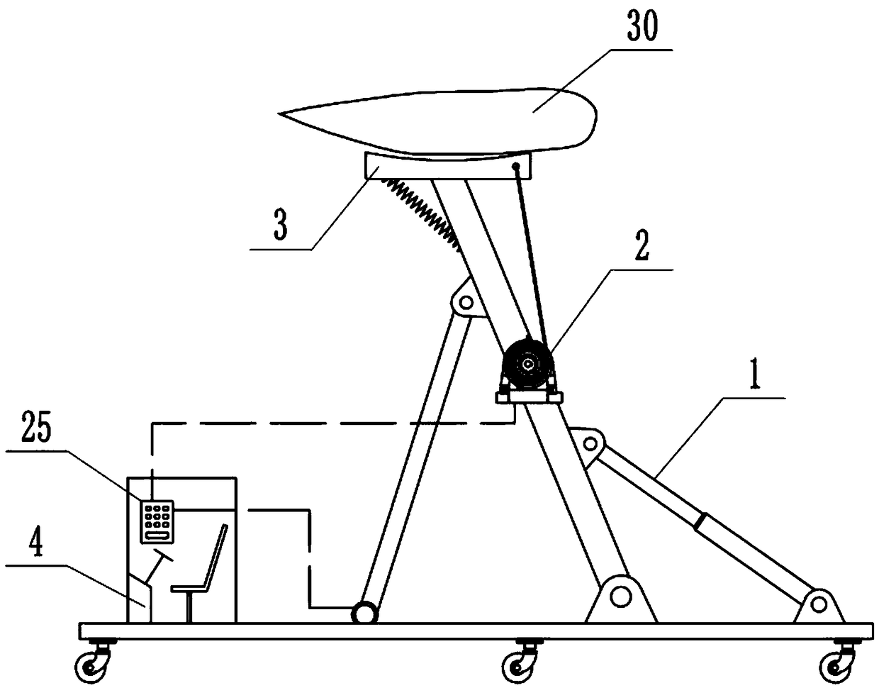 An aircraft horizontal wing test bracket