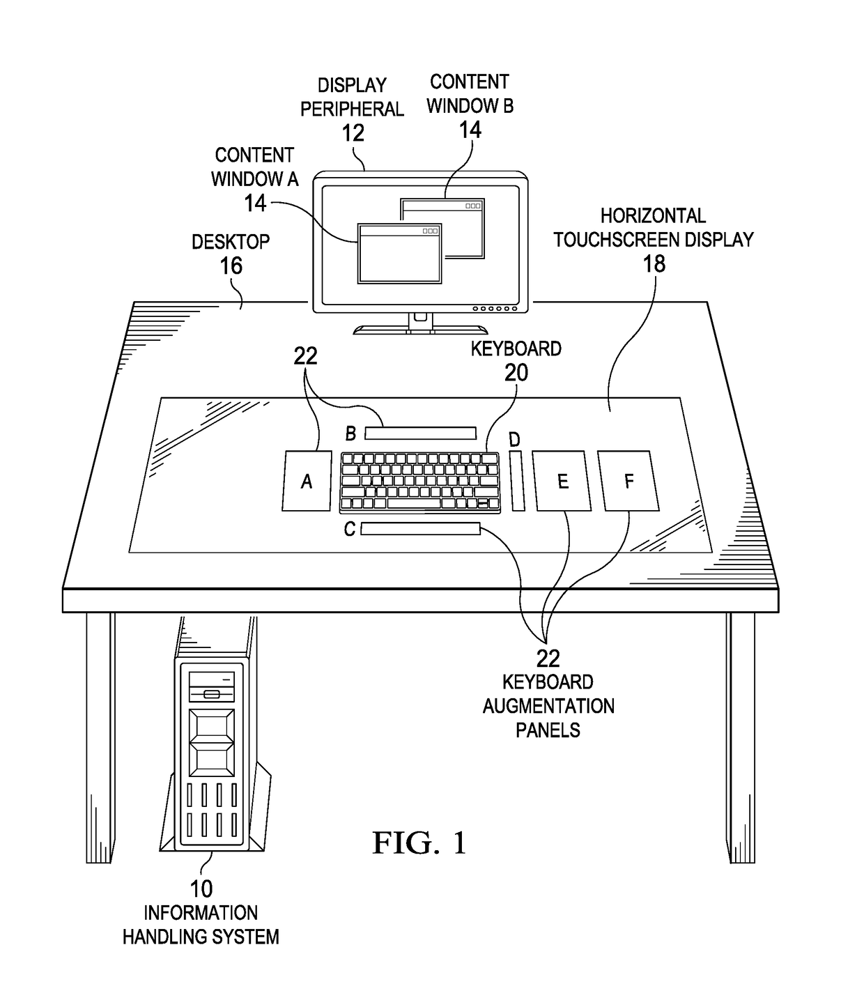 Information Handling System Hybrid Keyboard