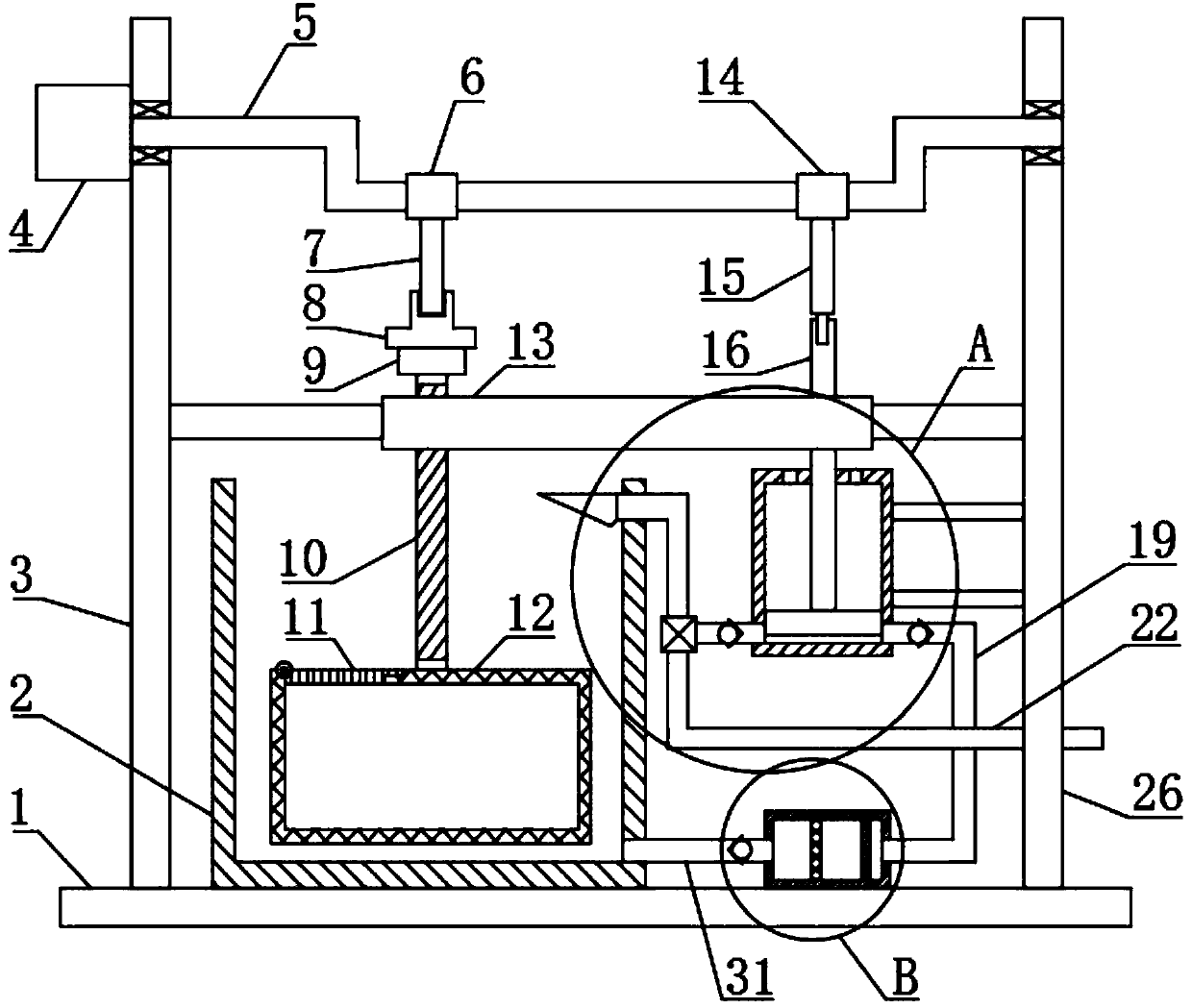 Efficient water chestnut cleaning device