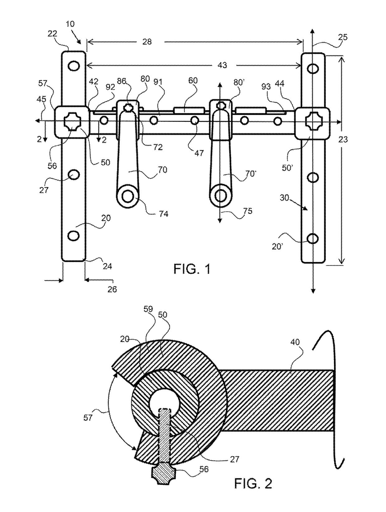 Position adjustable support assembly