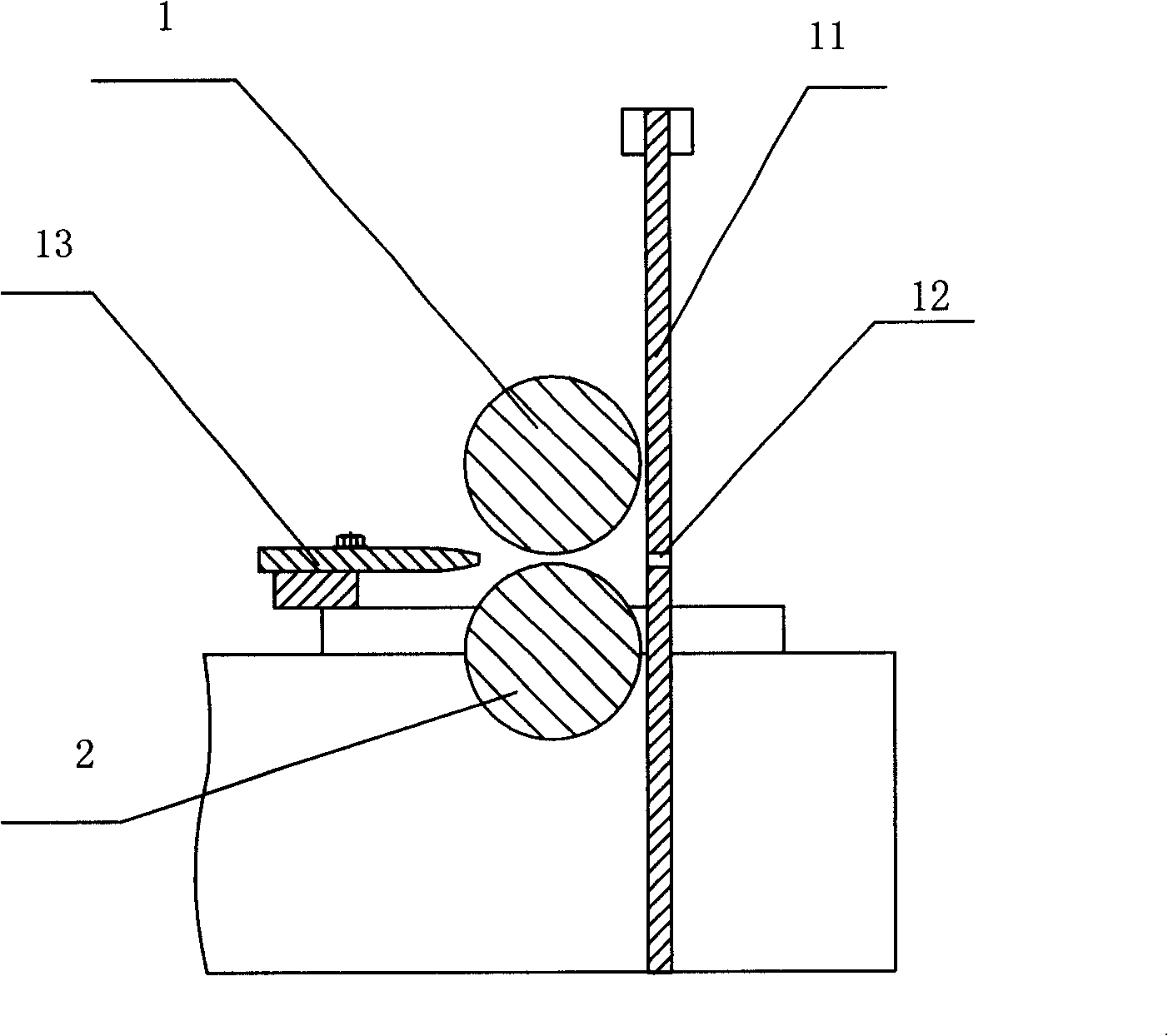 Enamel peeling machine of enamel coated flat copper wire