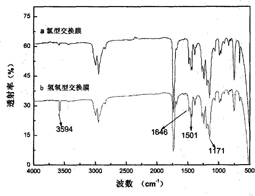 Preparation method of anion-exchange membranes based on ionic liquid