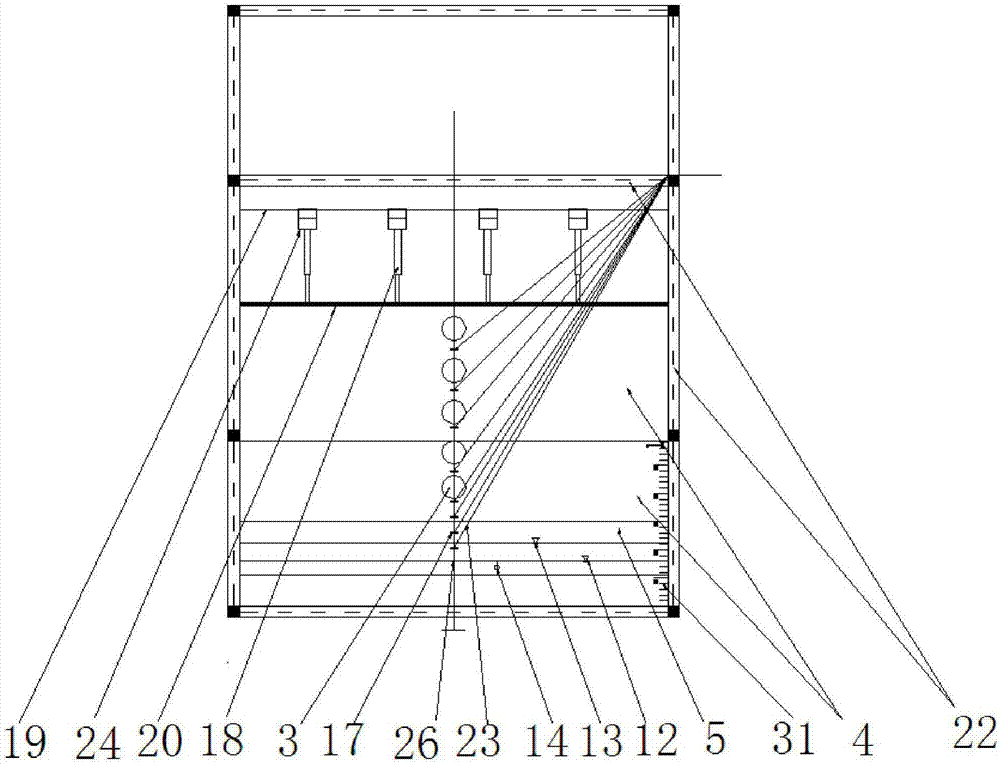 Device and method for testing influence of water level fluctuations on stability of talus slope containing underlying ice layer