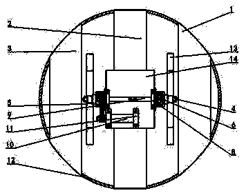 Pendulum type three-propeller underwater spherical robot