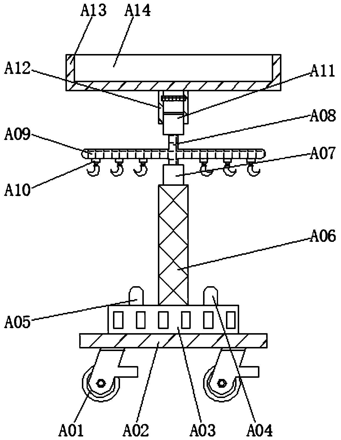 Adjustable surgical tray used for oral surgery