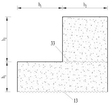 A kind of in-situ construction method of stepped concrete