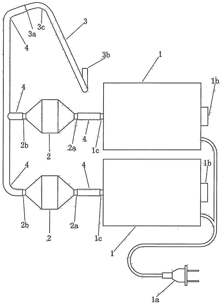 Carried device for sucking clean air