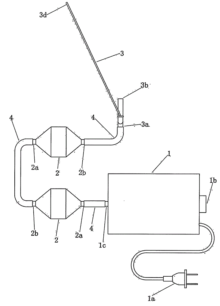 Carried device for sucking clean air