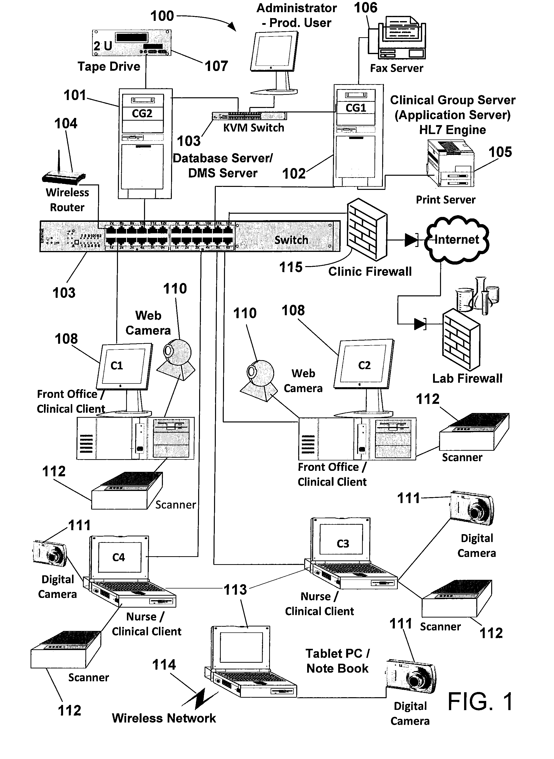 Electronic medical record creation and retrieval system