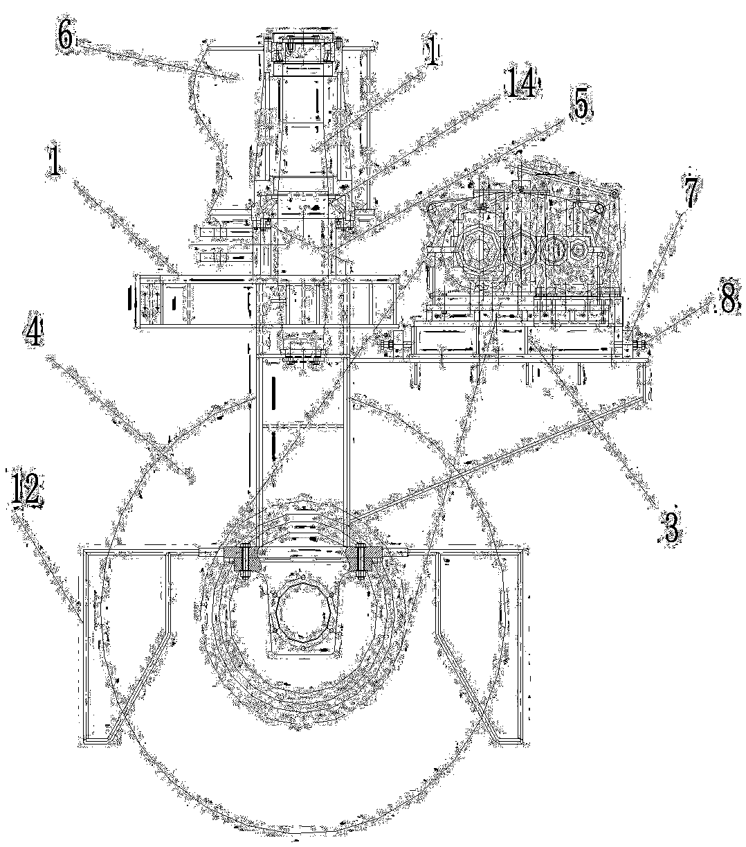 Walking mechanism of steel casting transporting vehicle