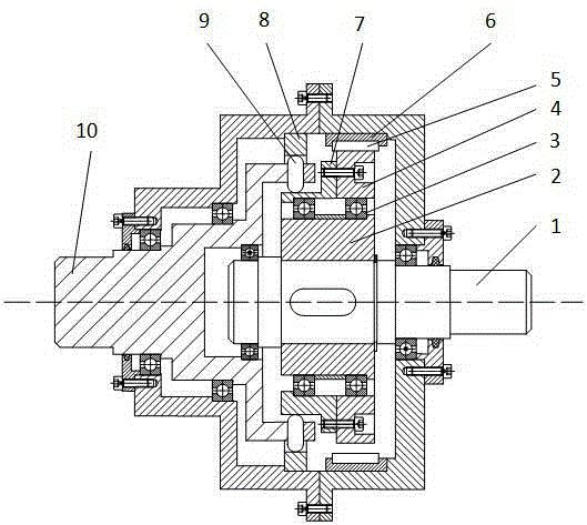 Cycloidal sliding-tooth reducer