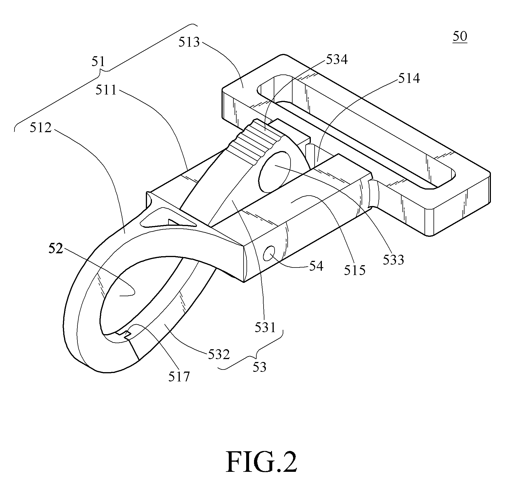 Shoulder strap assembly and snap hook structure thereof