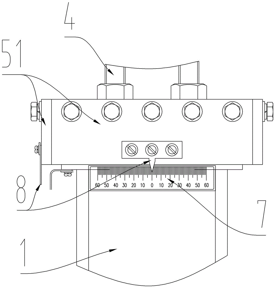 Busbar power transmission system and busbar sliding supporting device thereof