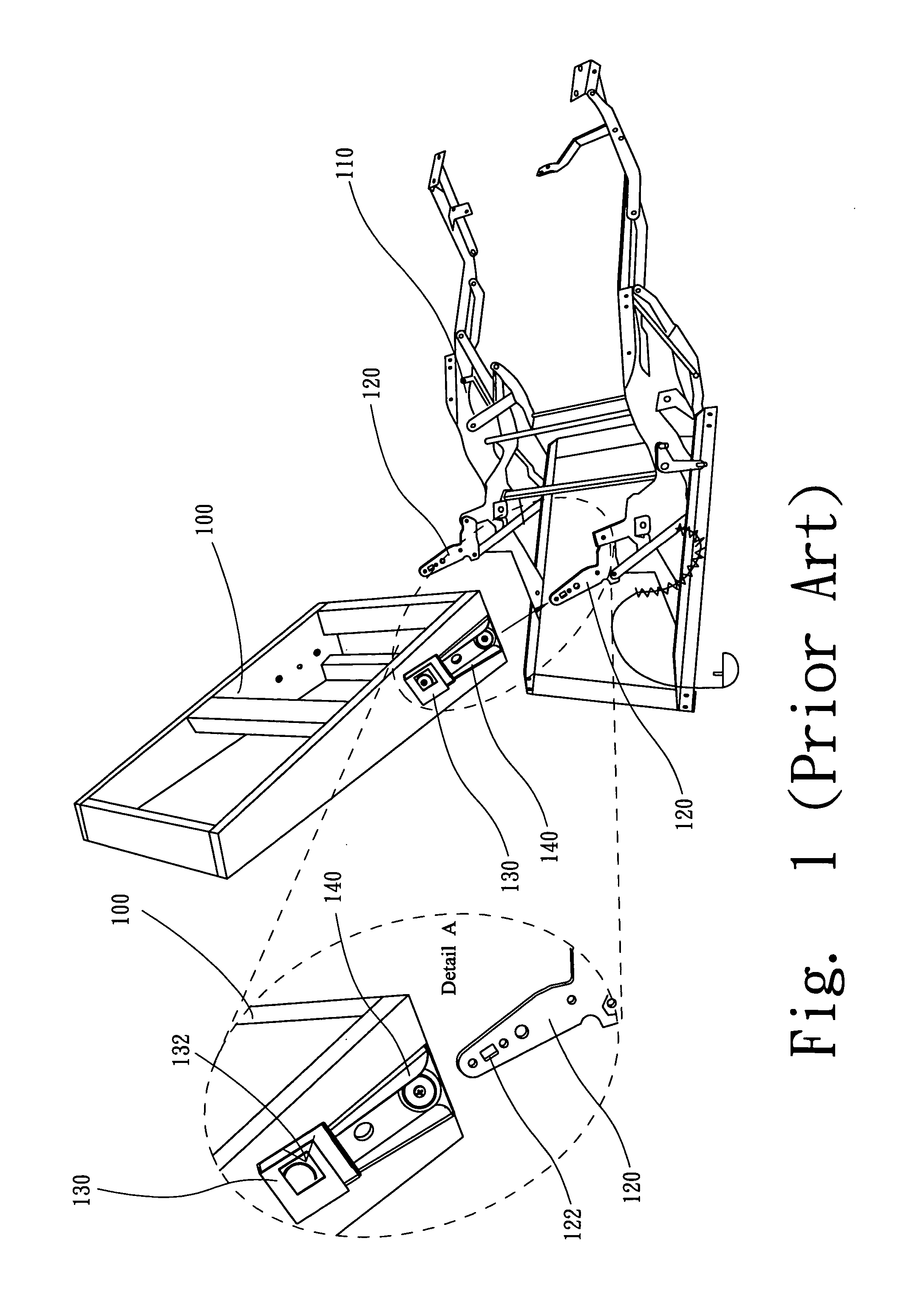 Structure connection of motion chair