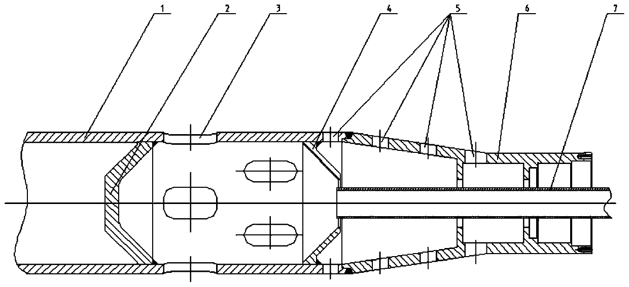 Mandrel structure of spiral pusher of horizontal decanter centrifuge