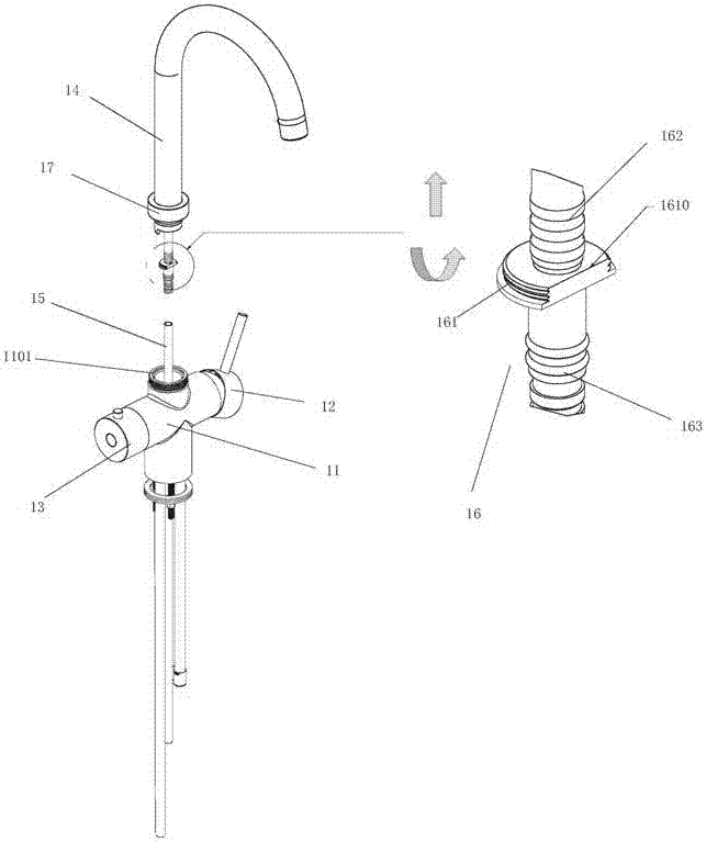 Three-in-one direct drinking water system